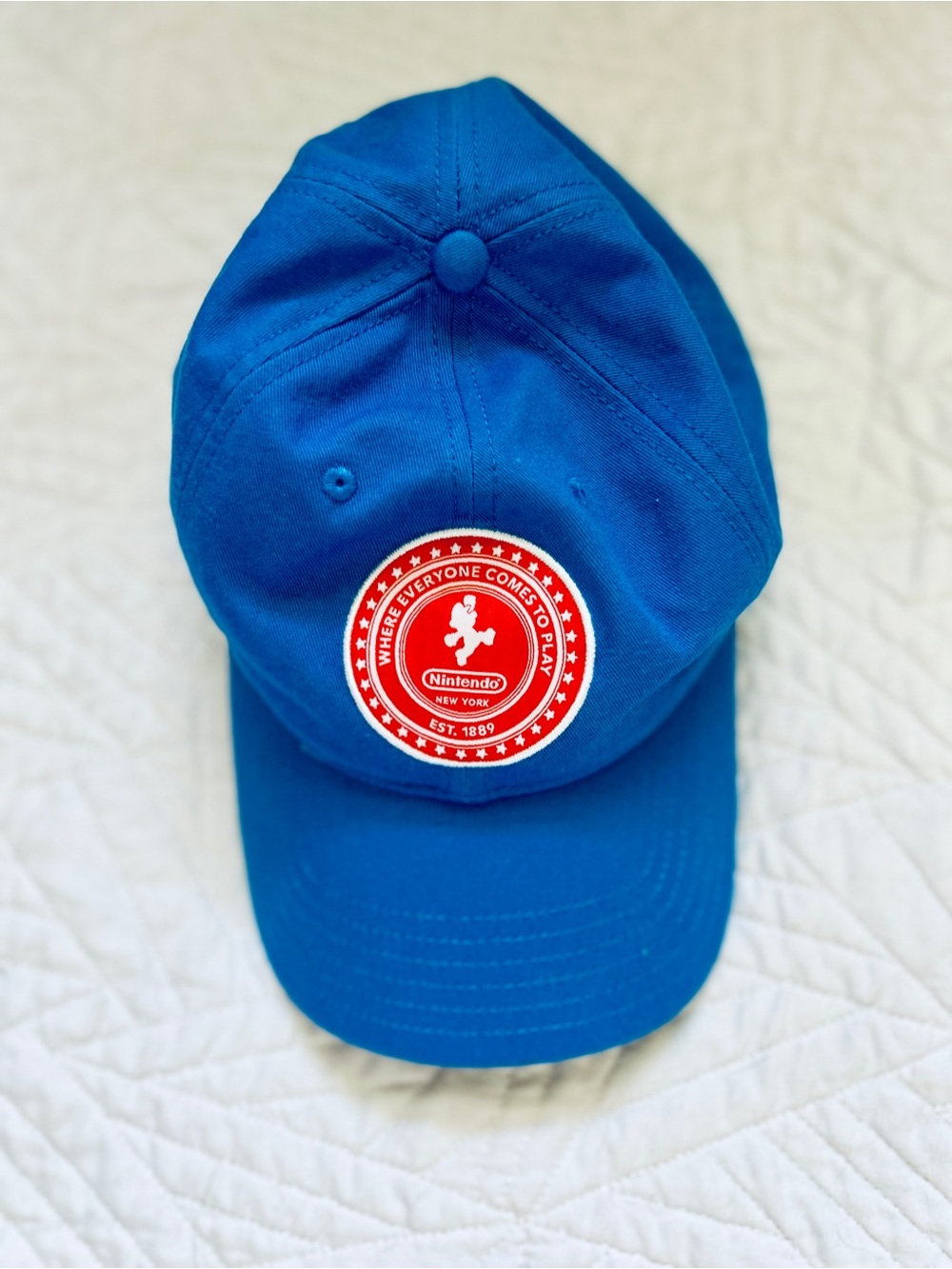 Nintendo Royal Blue Cap with Red Crest Patch